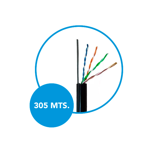 CABLE UTP CAT 5E ALEACION OUTDOOR CON MENSAJERO DIMAX